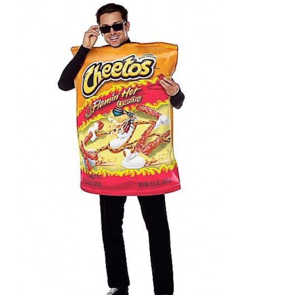 Cheetos Flamin Hot Crunchy Bag Costume Foam Tunic One Size Orange Halloween